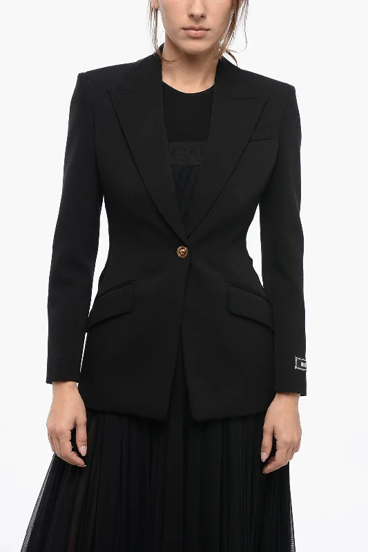 Versace Wool Blazer With Peak Lapel 38 Italian Size Women's Lightweight Blazer