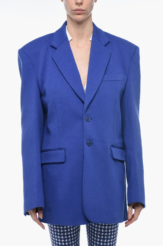 Vetements Wool Blend Oversized Blazer Xs Standard Size Women's Plaid Suit
