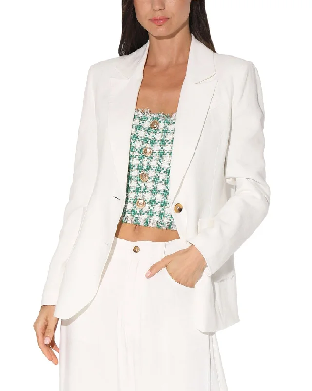 Walter Baker Felix Linen-Blend Blazer Women's Leather Blazer