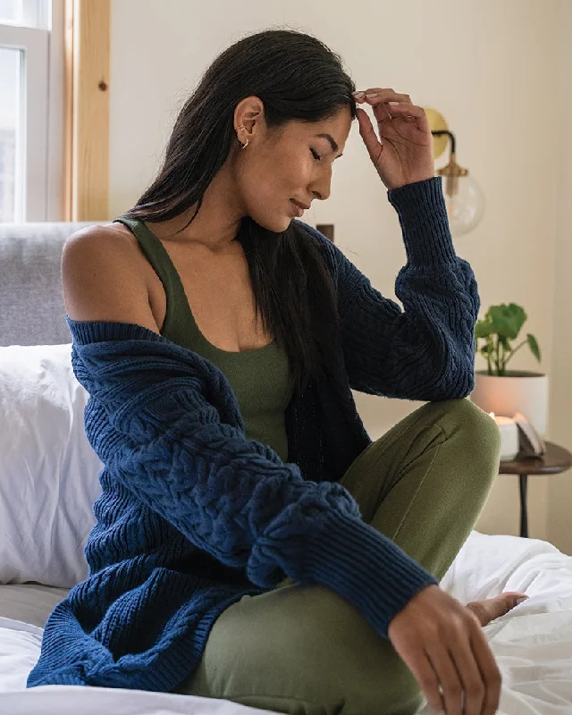 EcoKnit™ Cable Cardigan Machine Wash Dry Clean Hand Wash