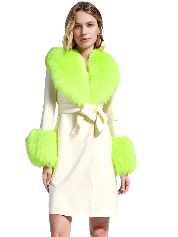 White Florescent Green Fur