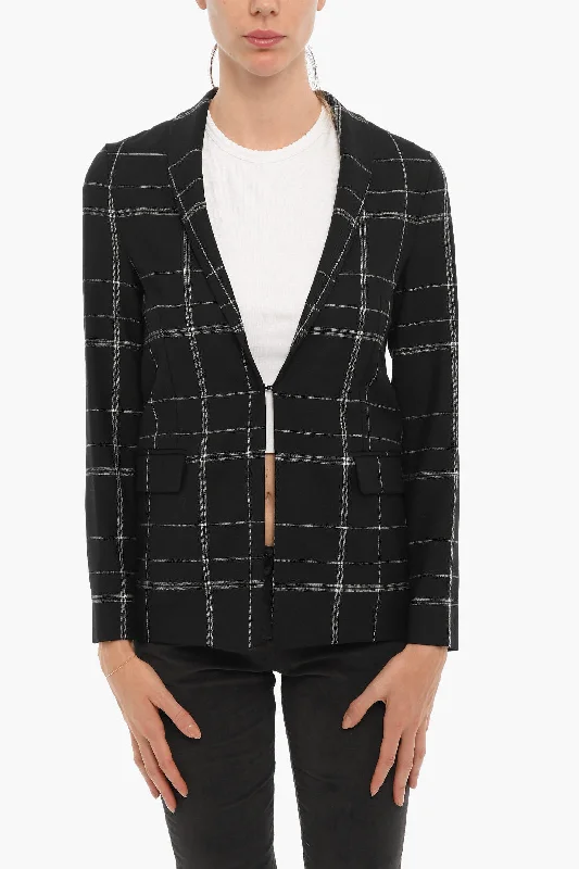 Woolrich Tartan Checked Comfort Unlined Blazer Xl Standard Size Women's Fashion Blazer
