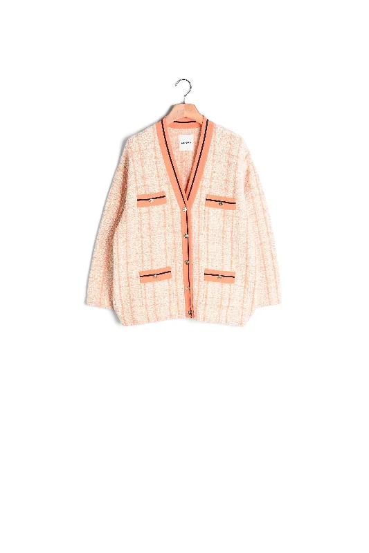 Cardi-coat en tweed Toggle Coat Shawl Collar Coat Notch Collar Coat