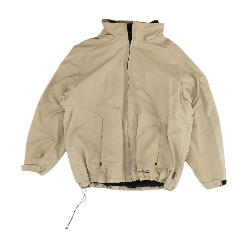 Khaki Solid Lightweight Coat Hooded Jacket Zipper Jacket Button Jacket
