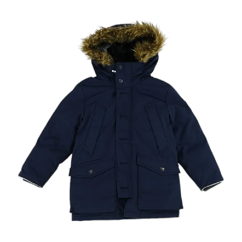 Navy Solid Coat Off-the-Shoulder Jacket Double-Breasted Coat Single-Breasted Coat