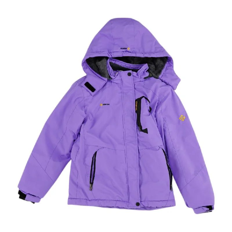Purple Solid Coat Crew Neck V-Neck Boat Neck