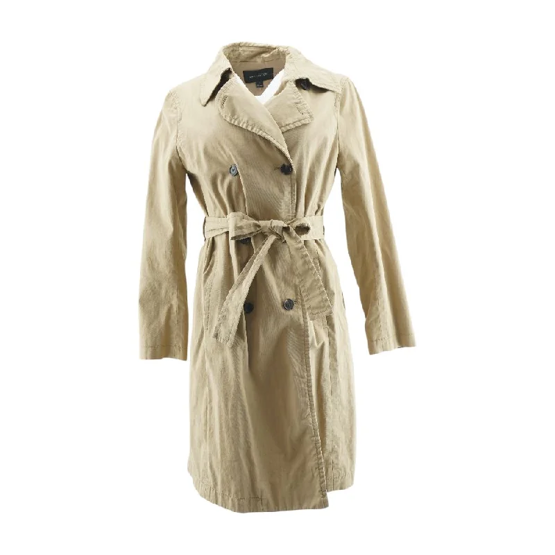 Tan Solid Coat Blazer Duffle Coat Pea Coat