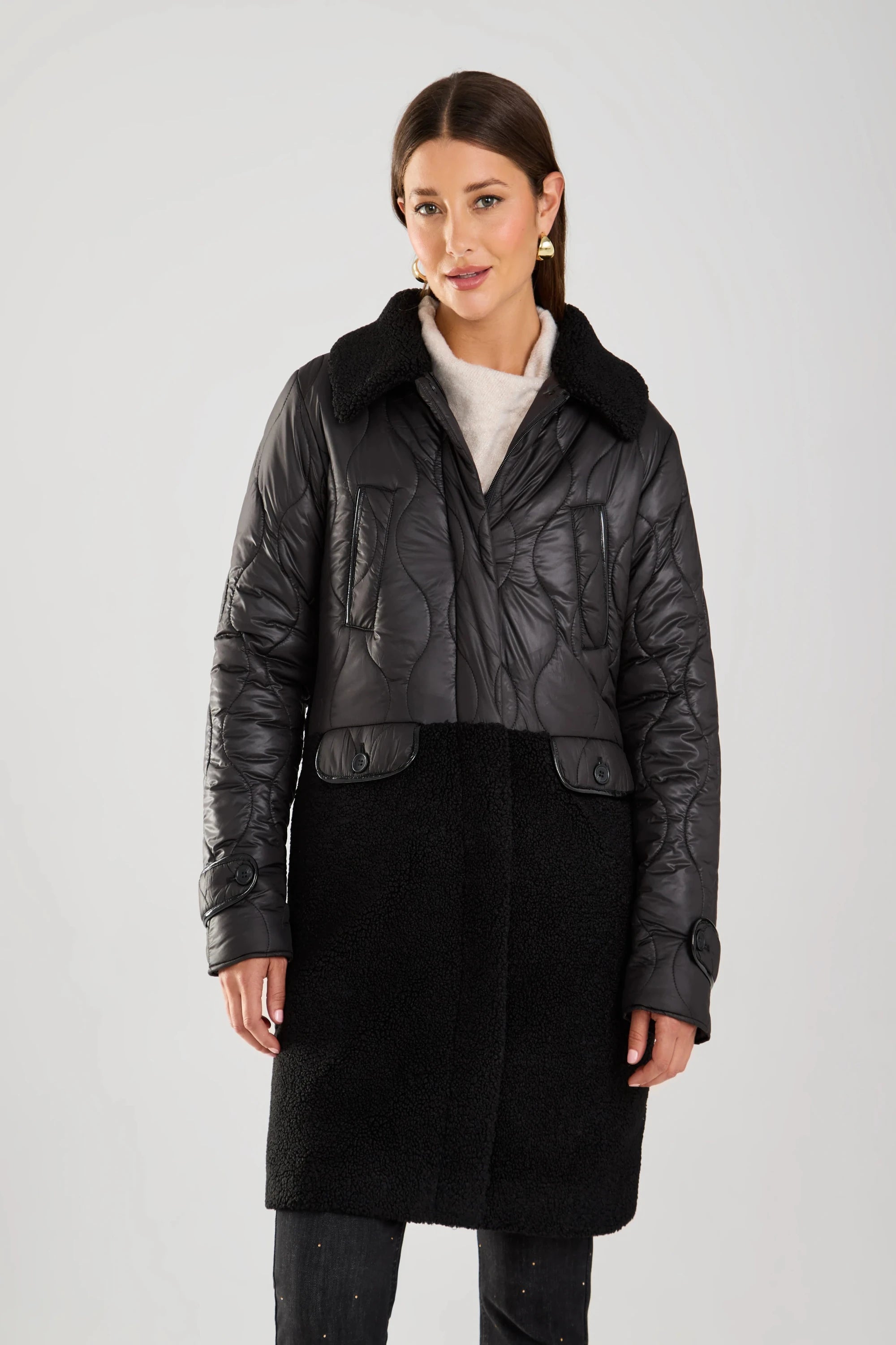 MIXED MEDIA COAT Chenille Brocade Lace