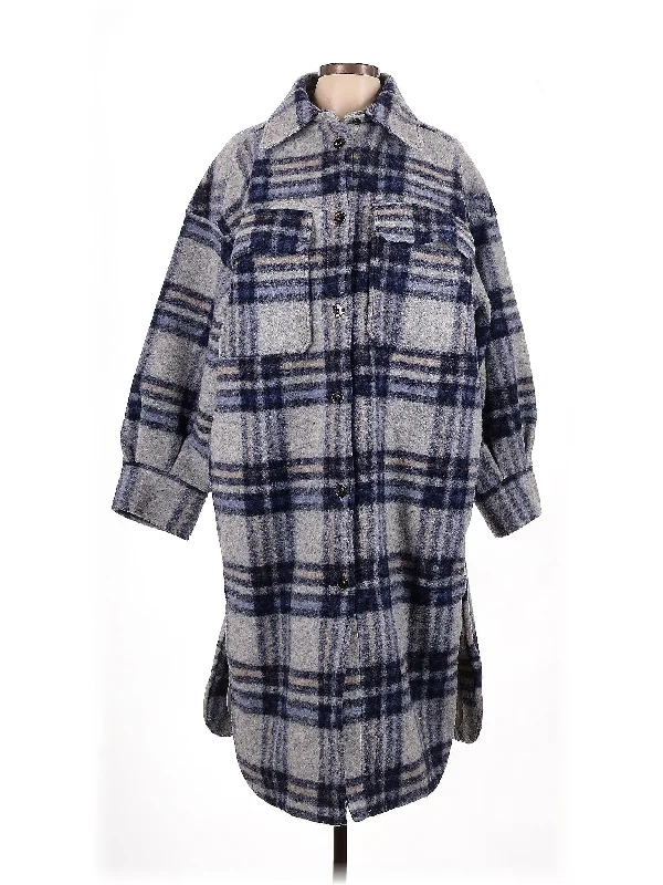 Wool Coat Pleated Ruffled tiered