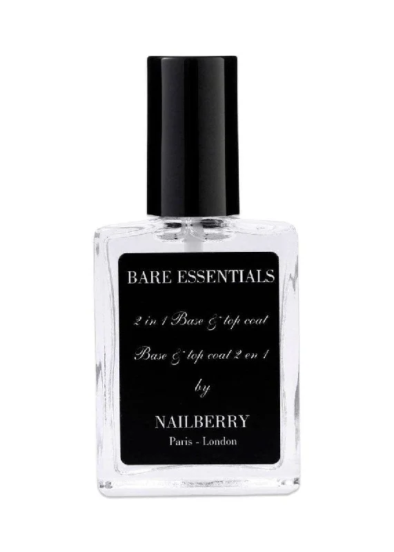 Bare Essentials Base/Top Coat - Clear Lapel Coat Peter Pan Collar Coat Cowl Neck Coat