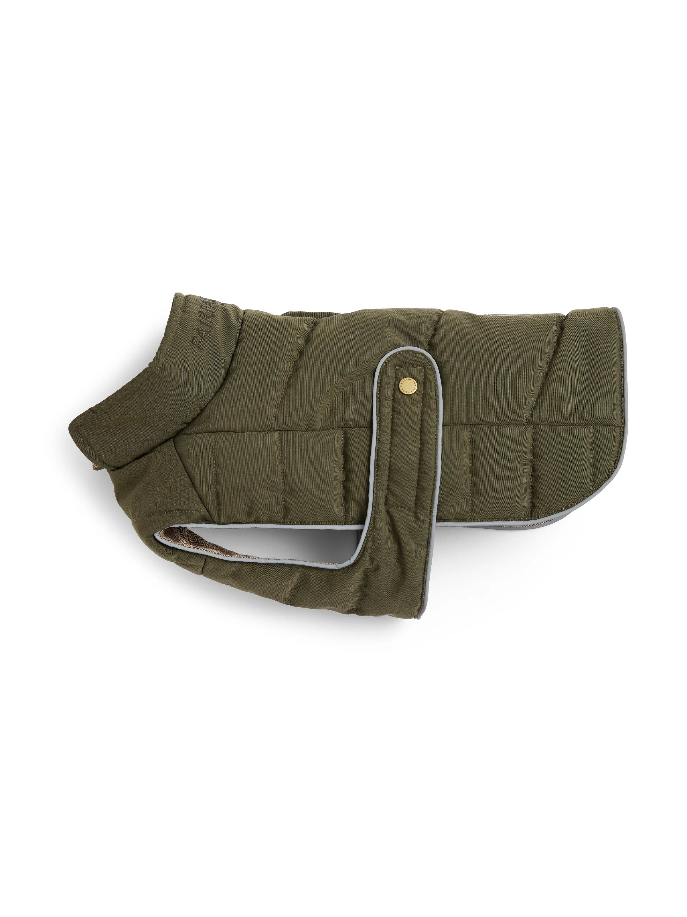 Charlotte Padded Dog Coat - Khaki Coat Overcoat Trench Coat