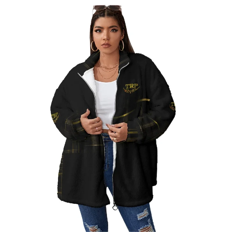 TRP Matrix 01 Ladies Designer Full Zip Plus Size Teddy Coat Parka Down Jacket Wool Coat