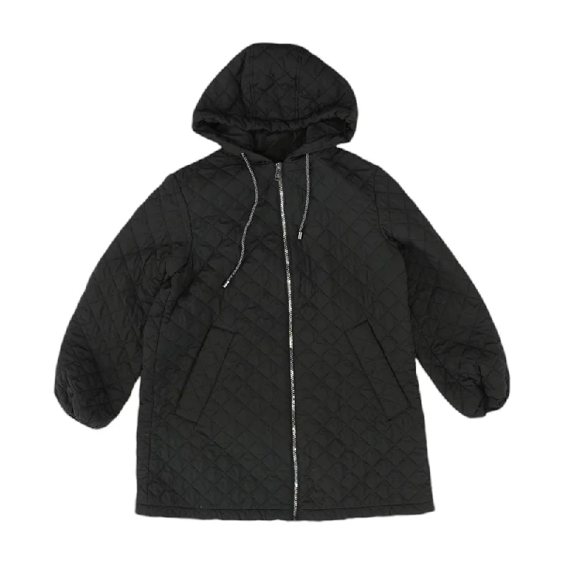 Black Solid Coat Striped Polka Dot Solid