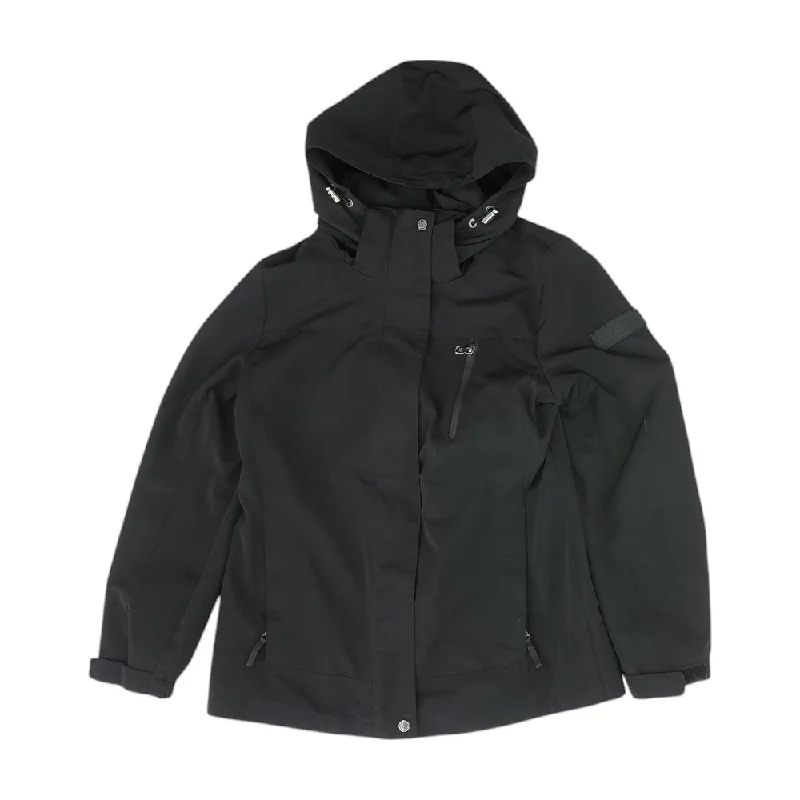 Black Solid Lightweight Coat Coat Overcoat Trench Coat