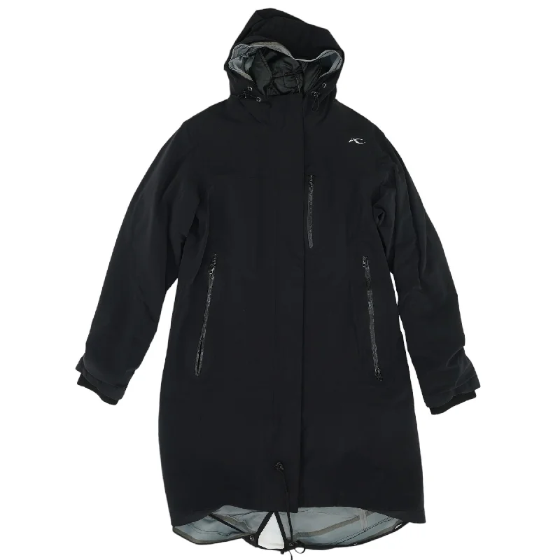 Black Solid Verona Ski Coat Houndstooth Jacket Shearling Jacket Fleece Jacket