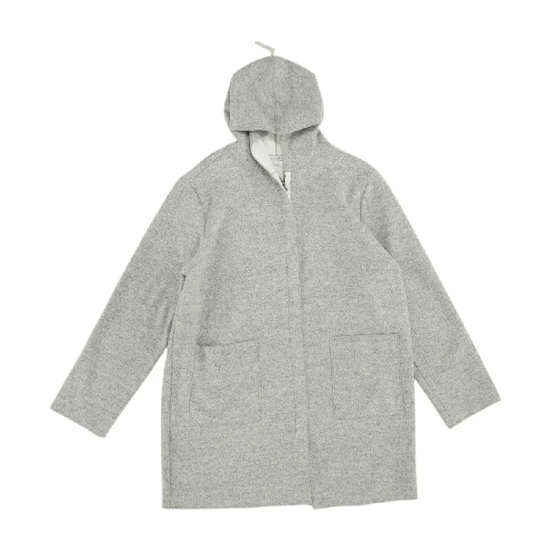 Gray Solid Coat Bolero Crop Top Camisole