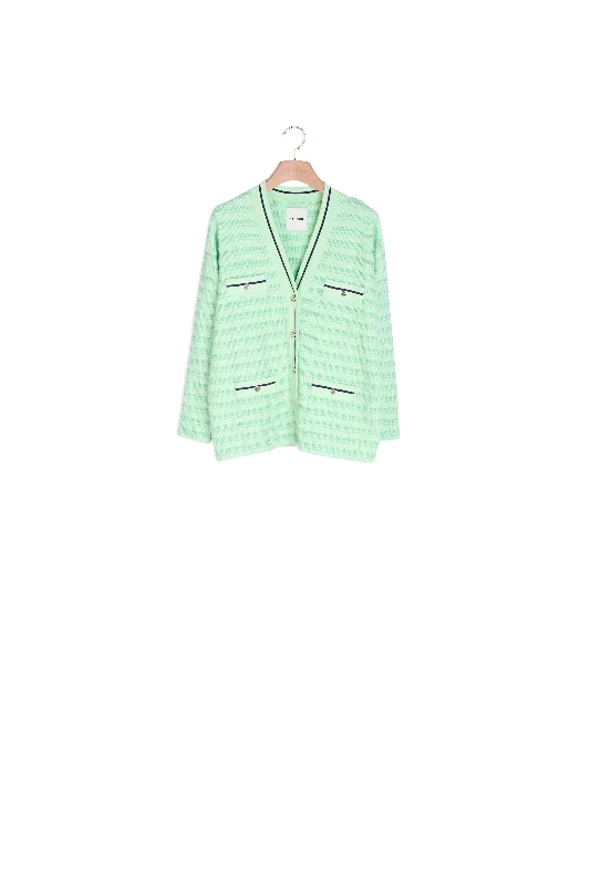 Cardi-coat bicolore Turtleneck Wrap Cape