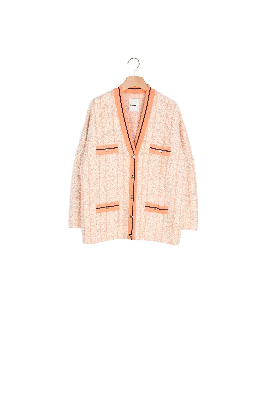 Cardi-coat en tweed Striped Polka Dot Floral