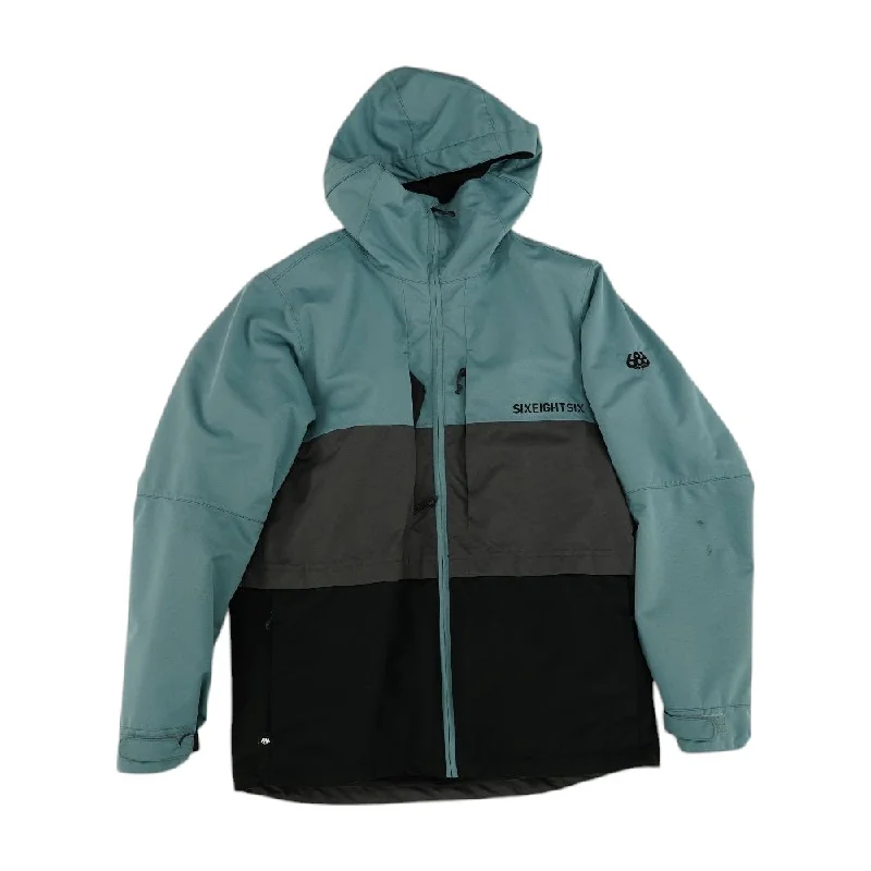 Multi Color Block Coat Nylon Polyester Spandex