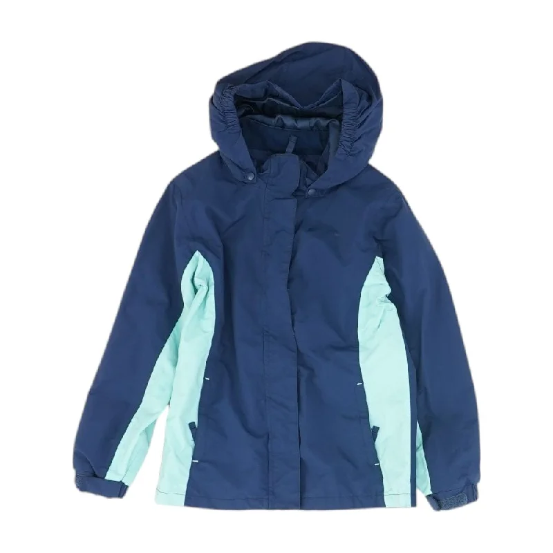 Navy Color Block Lightweight Coat Fitted Loose Oversized