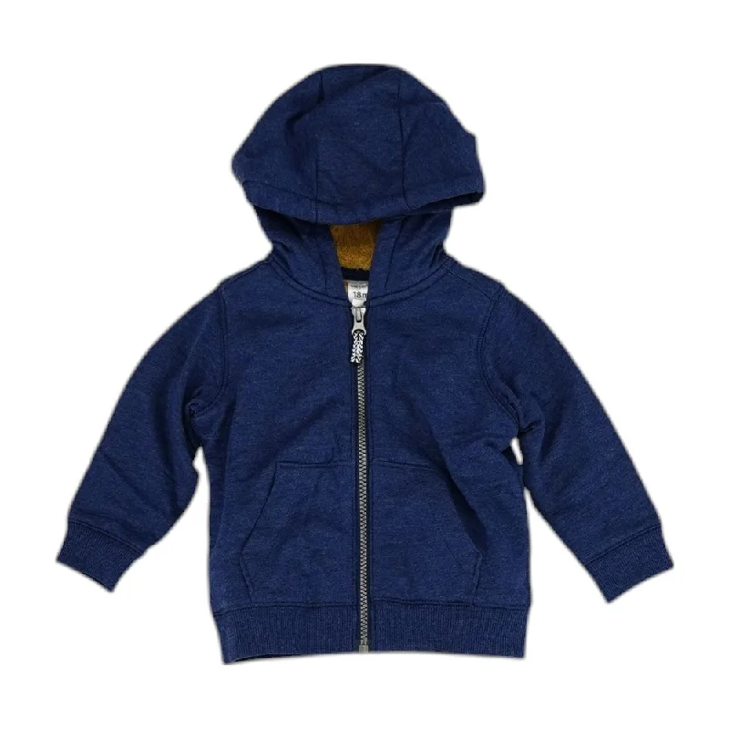 Navy Solid Coat Solid Print Jacquard