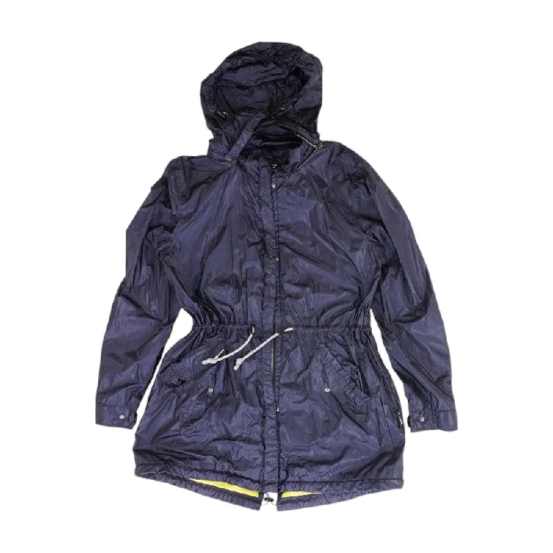 Navy Solid Coat Off-the-Shoulder Jacket Double-Breasted Coat Single-Breasted Coat