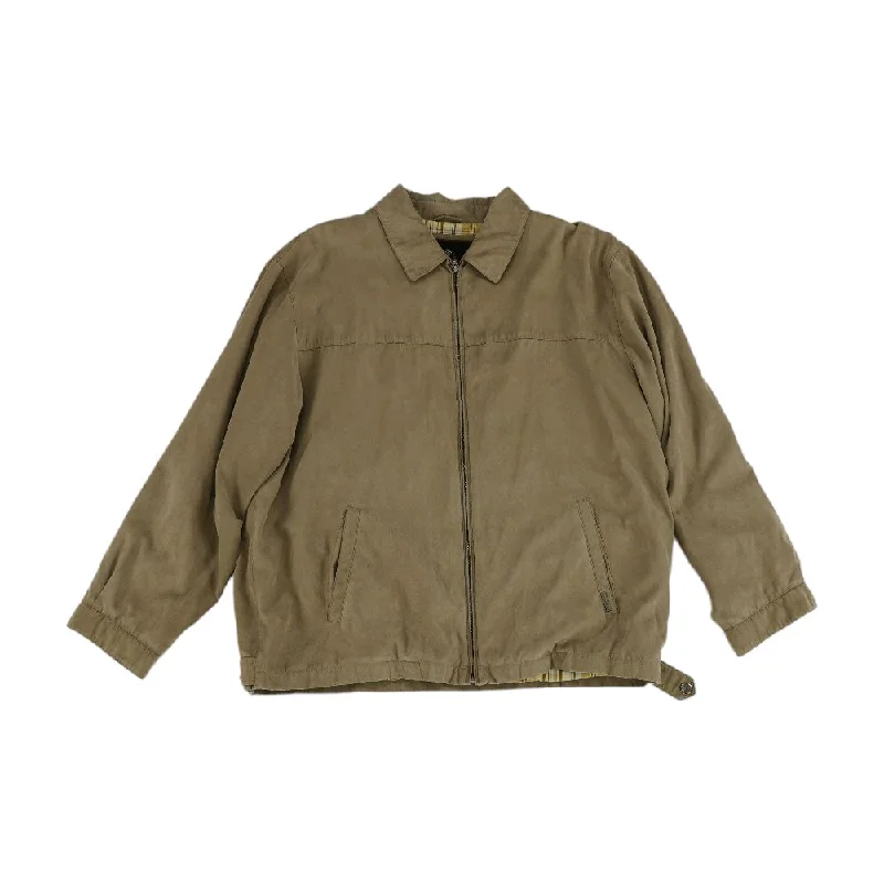 Tan Solid Lightweight Coat Print Jacquard Embroidered