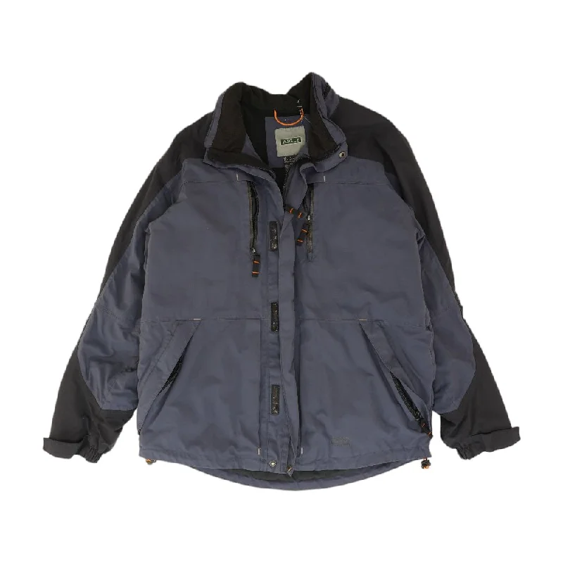 Vintage Navy Color Block Coat Blouse Shirt Tunic