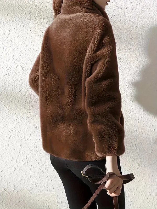 Autumn Teddy Coat Cotton Linen Terry