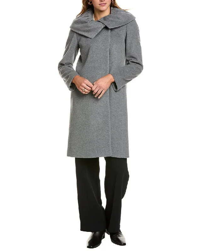 Cinzia Rocca Icons Medium Wool & Cashmere-Blend Coat Nylon Polyester Spandex