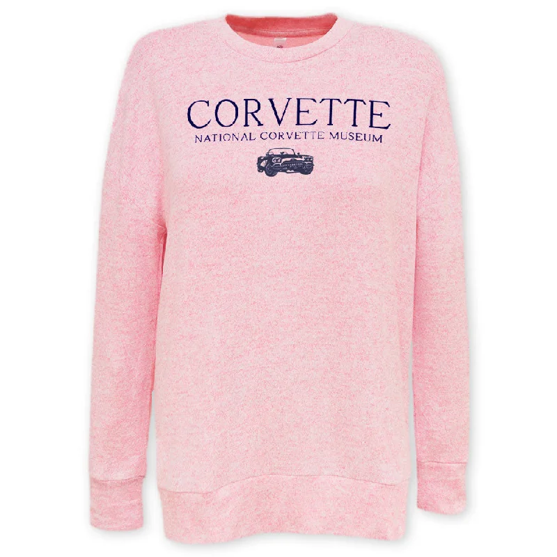 C1 Corvette Ladies' Pink Crew Knit Pullover Halter Neck Top