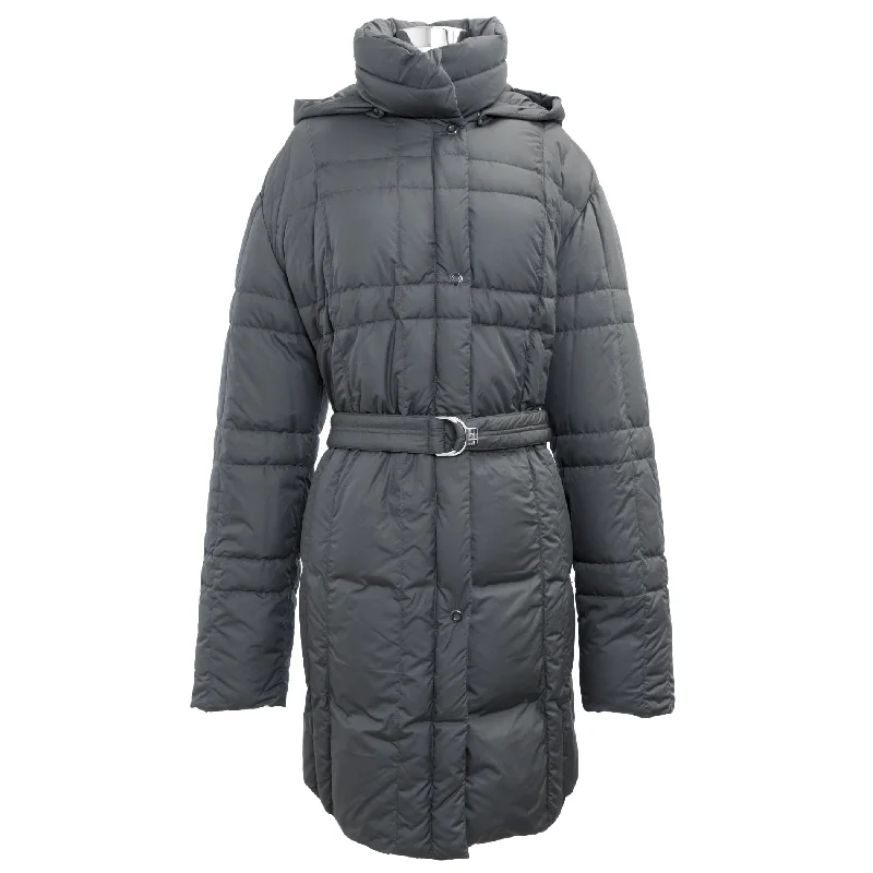 CBY Meteorite Grey Down Water Block Long Puffer Amelie Coat M7L1190 $502 NWT Kimono Robe Cloak