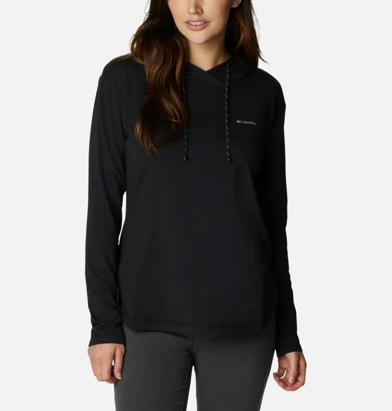 Columbia Pink Sun Trek Hooded Pullover Women 's Spaghetti Sleeve Top