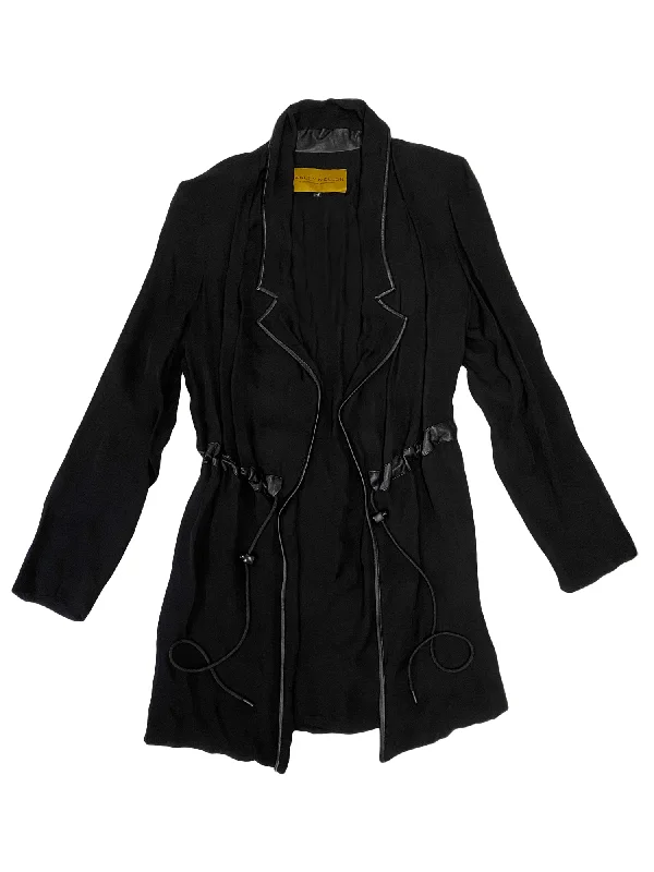Hanley Mellon Women's Silk Drawstring Waist Coat Anorak Windbreaker Fleece