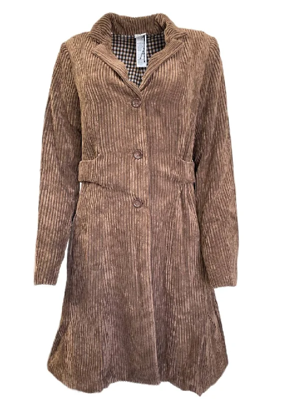 Lunn Women's Seigle Echelle Ribbed Coat Size 1 NWT Nylon Polyester Spandex