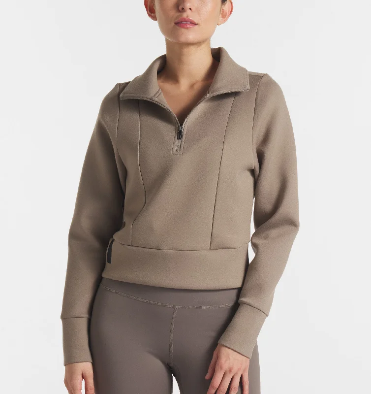 LuxBreak Half-Zip Pullover Chunky Knit Pullover
