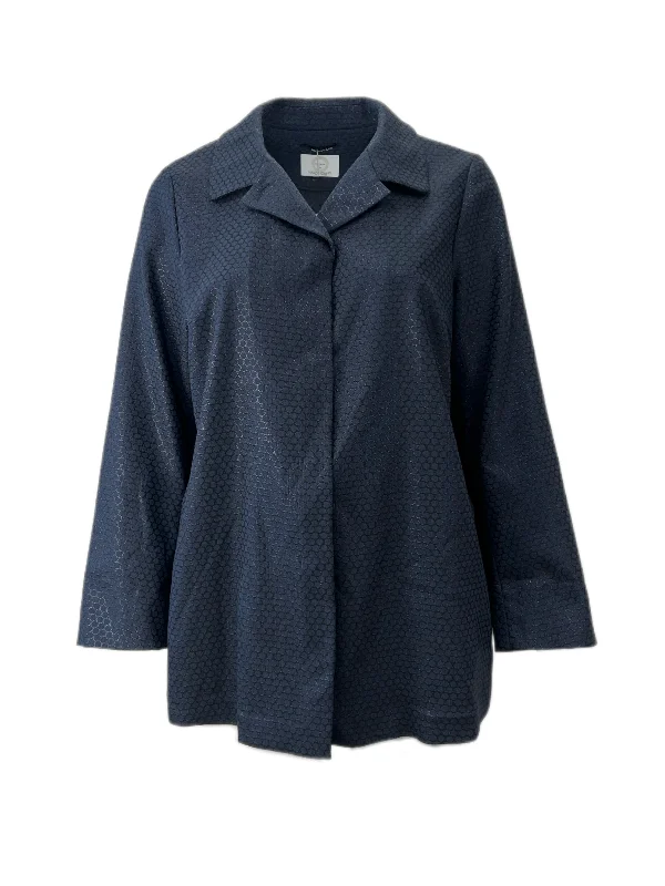 Marina Rinaldi Women's Black Nativo Patch Pockets Wool Coat Size 20W/29 NWT Cape Coat Herringbone Coat Tweed Coat