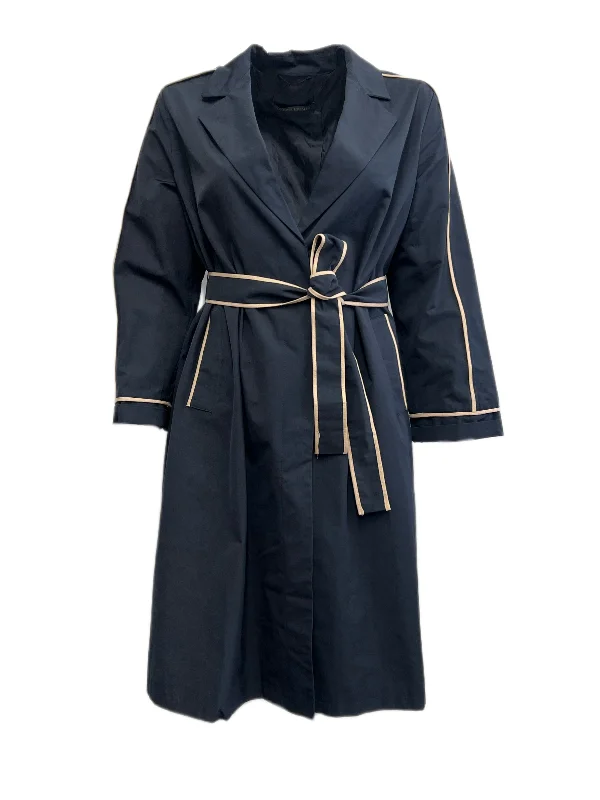 Marina Rinaldi Women's Navy Targa Belted Trench Coat NWT Trench Raincoat Windbreaker