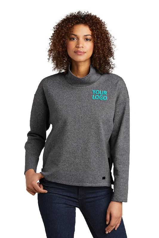 OGIO Ladies Transition Custom Pullovers, Blacktop Heather Bardot Neck Top