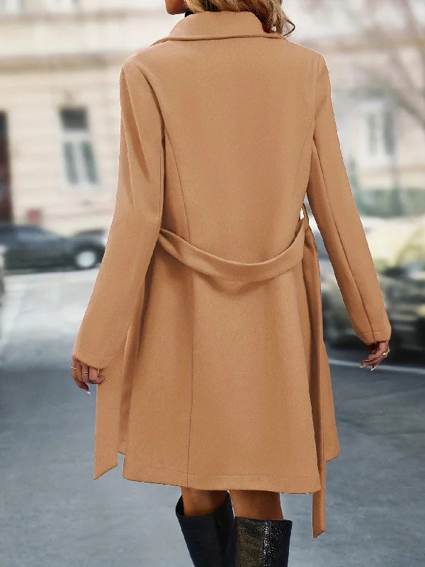 On-trend Double Breasted Coat Asymmetrical Diagonal princess