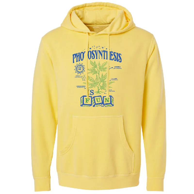 Photosynthesis is Fun Vintage Wash Pullover Hoodie Over Sleeve Pullover