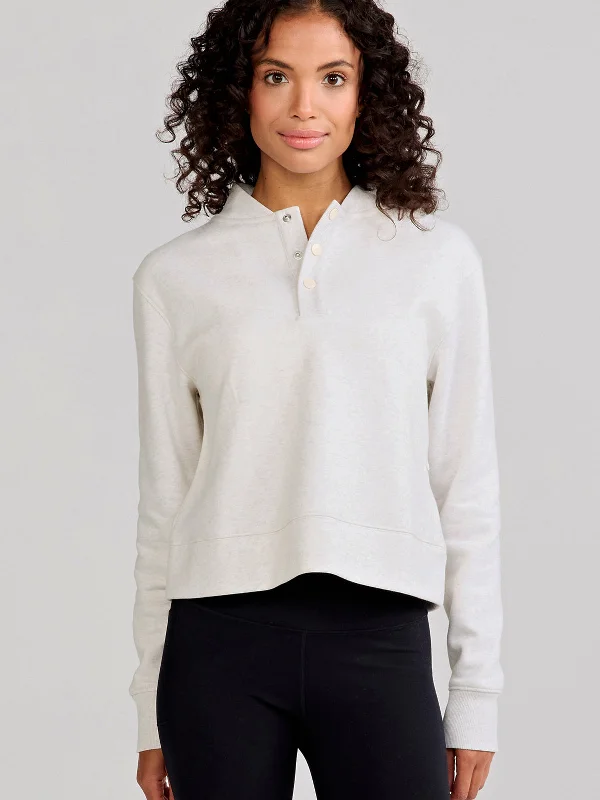 Pitkin County Fleece Pullover Ruffle Sleeve Feminine