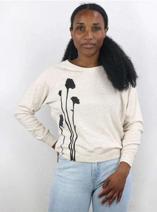 Shadow Flowers Pia Pullover Flutter Sleeve Feminine