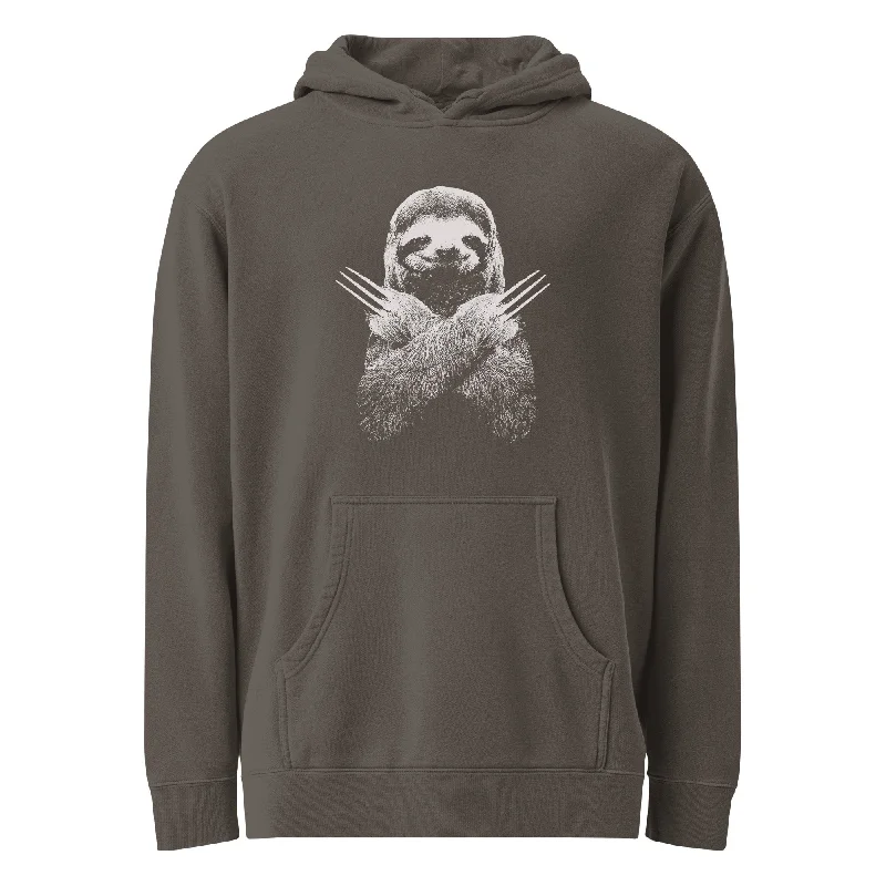 Slotherine Vintage Wash Pullover Hoodie Oversized Cozy Pullover