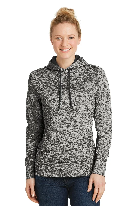 Sport-Tek Ladies PosiCharge Electric Heather Fleece Hooded Pullover. LST225 Short Sleeve Top