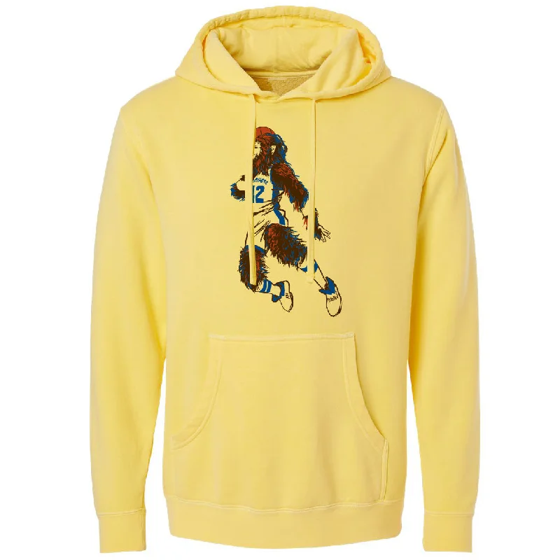 Teen Wolf Vintage Wash Pullover Hoodie Lantern Sleeve Elegant