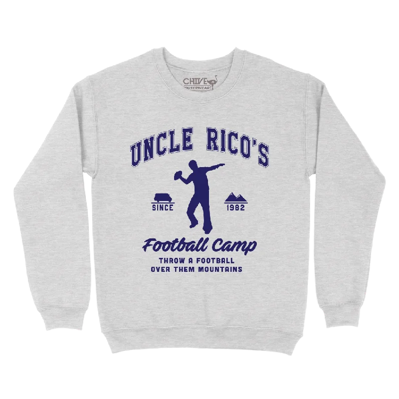 Uncle Rico's Football Camp Unisex Pullover Crewneck Lapel Neck Sweater