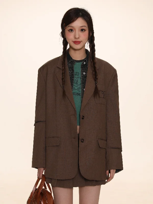 Vintage Silhouette Coat Bolero Crop Top Camisole