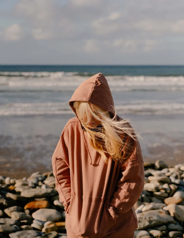 Womens Pullover Hood - Clay V-Neck Stylish Pullover