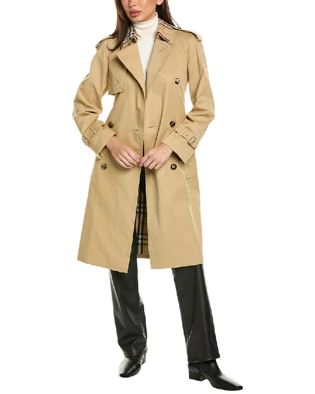 Burberry Long Detachable Collar Gabardine Trench Coat Suede Jacket Faux Fur Jacket Puffer Jacket